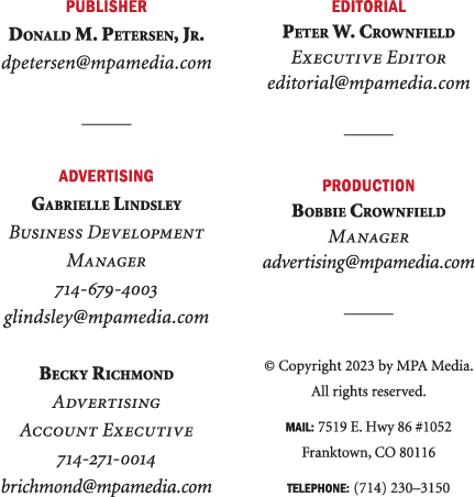 PublisheR Donald M. Petersen, Jr. dpetersen@mpamedia.com ￼ advertising Gabrielle Lindsley Business Development Manage...