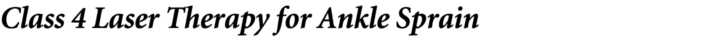 Class 4 Laser Therapy for Ankle Sprain 