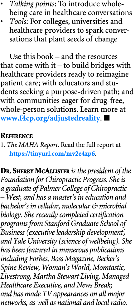 • Talking points: To introduce whole being care in healthcare conversations • Tools: For colleges, universities and h...