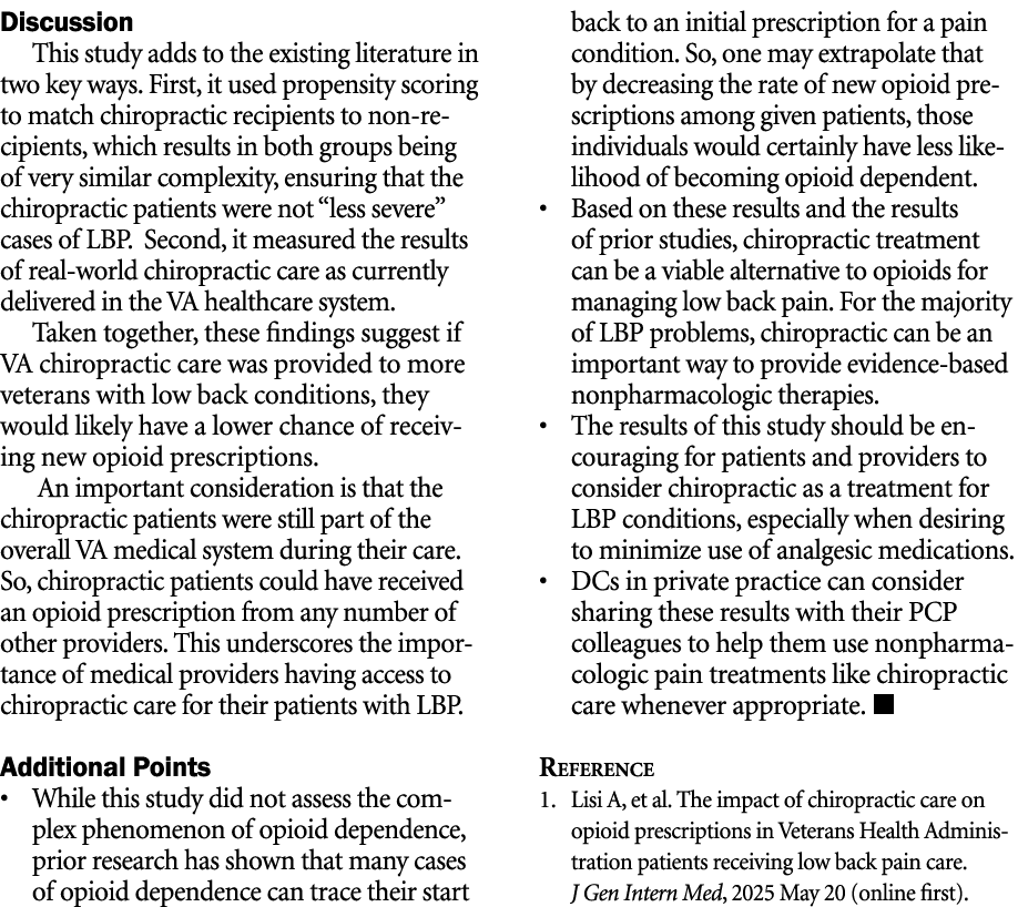 Discussion This study adds to the existing literature in two key ways. First, it used propensity scoring to match chi...