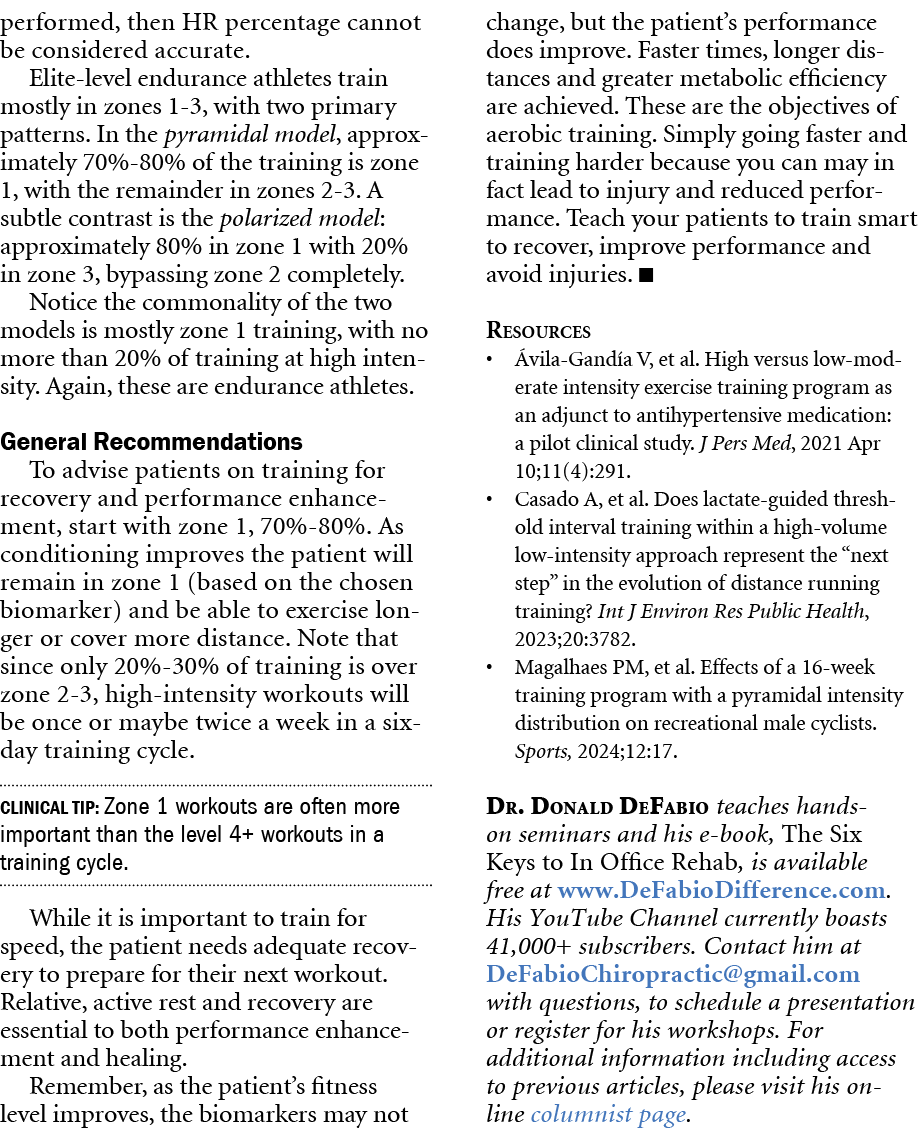performed, then HR percentage cannot be considered accurate. Elite level endurance athletes train mostly in zones 1 3...