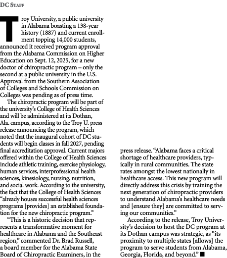 DC Staff Troy University, a public university in Alabama boasting a 138 year history (1887) and current enrollment to...