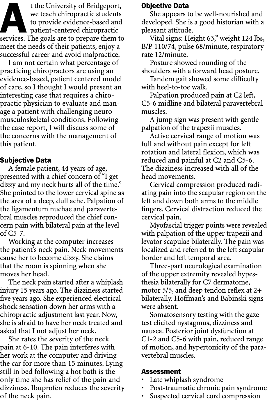 At the University of Bridgeport, we teach chiropractic students to provide evidence based and patient centered chirop...