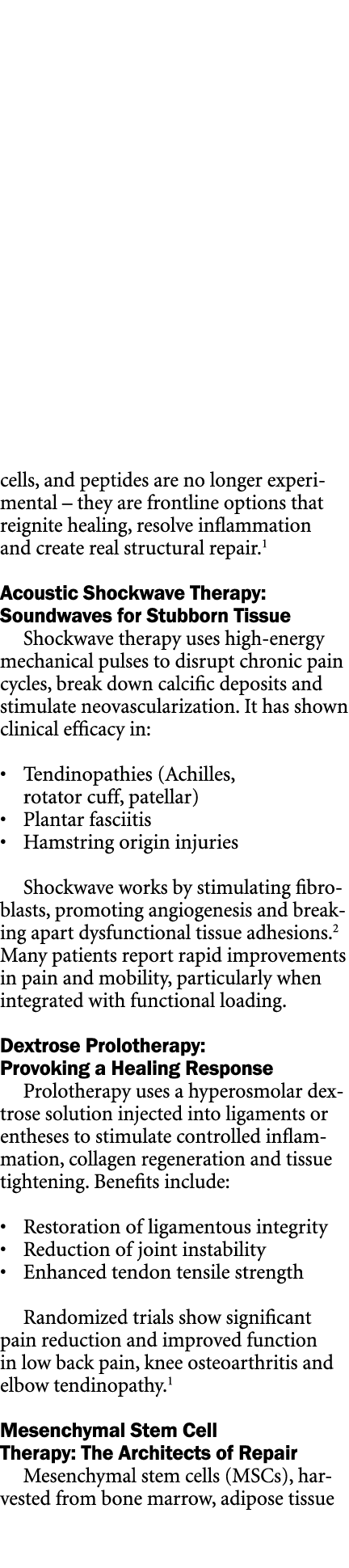 cells, and peptides are no longer experimental – they are frontline options that reignite healing, resolve inflammati...