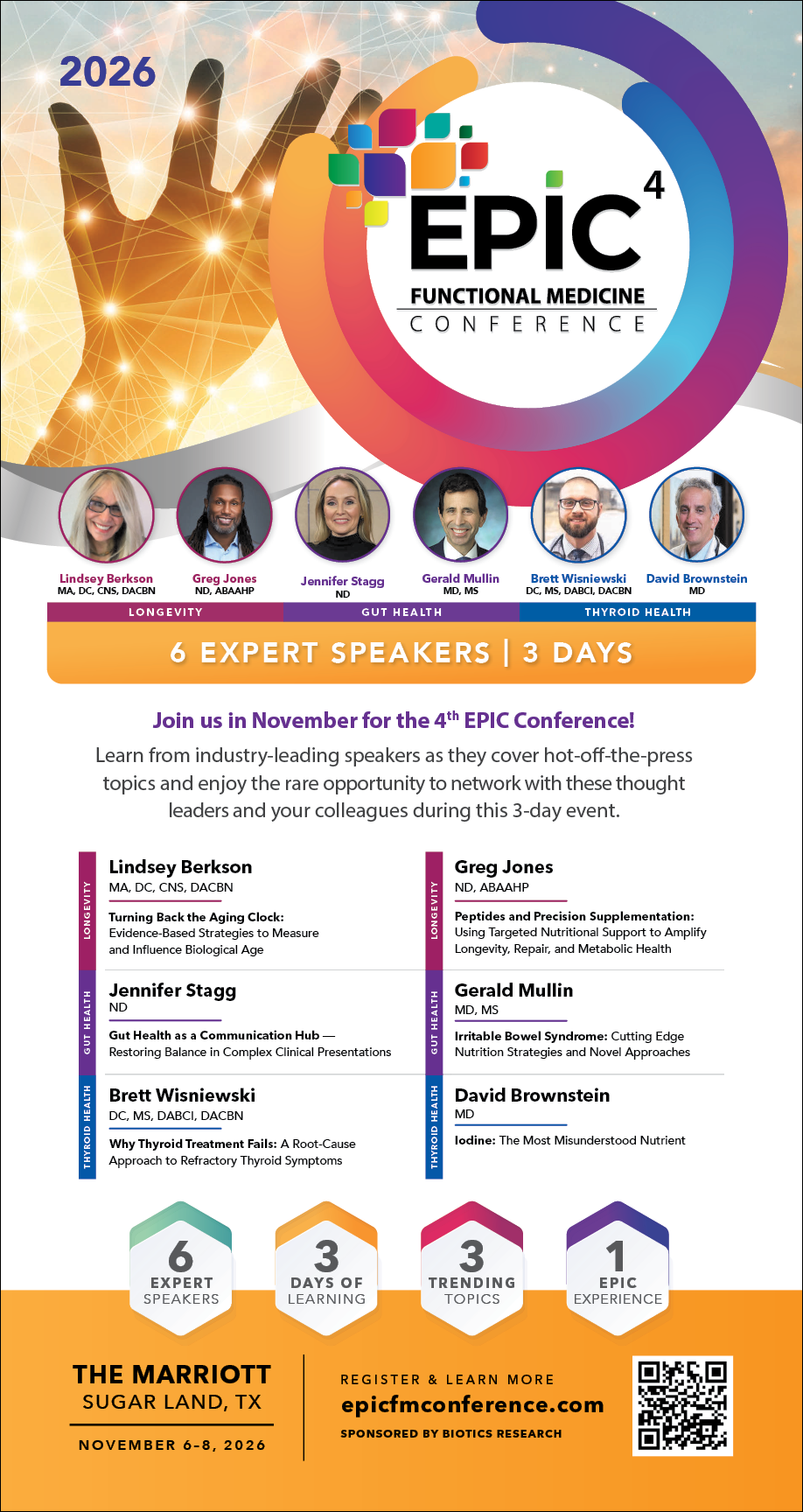 A flyer advertises a conference on functional medicine. AI generated content