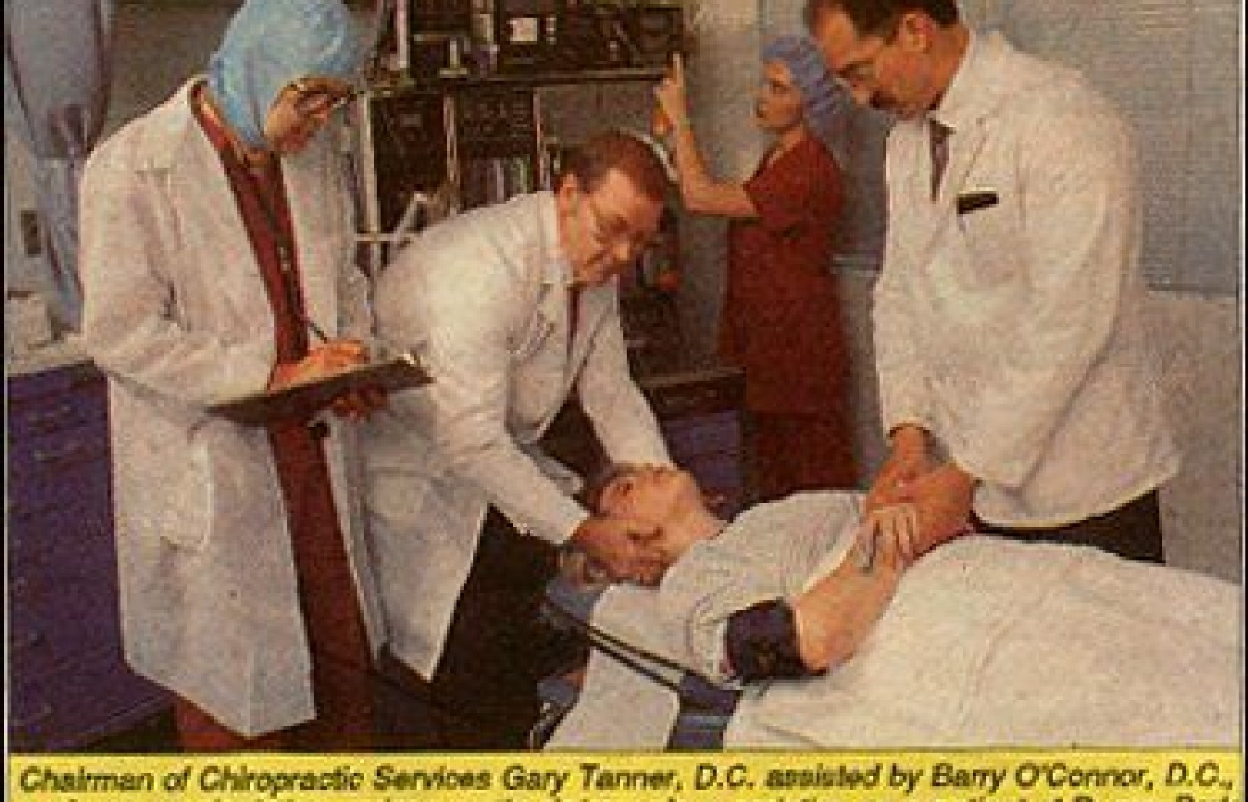 DCs Gary Tanner and Barry O'Connor perfor manipulation under anesthesia/conscious sedation.