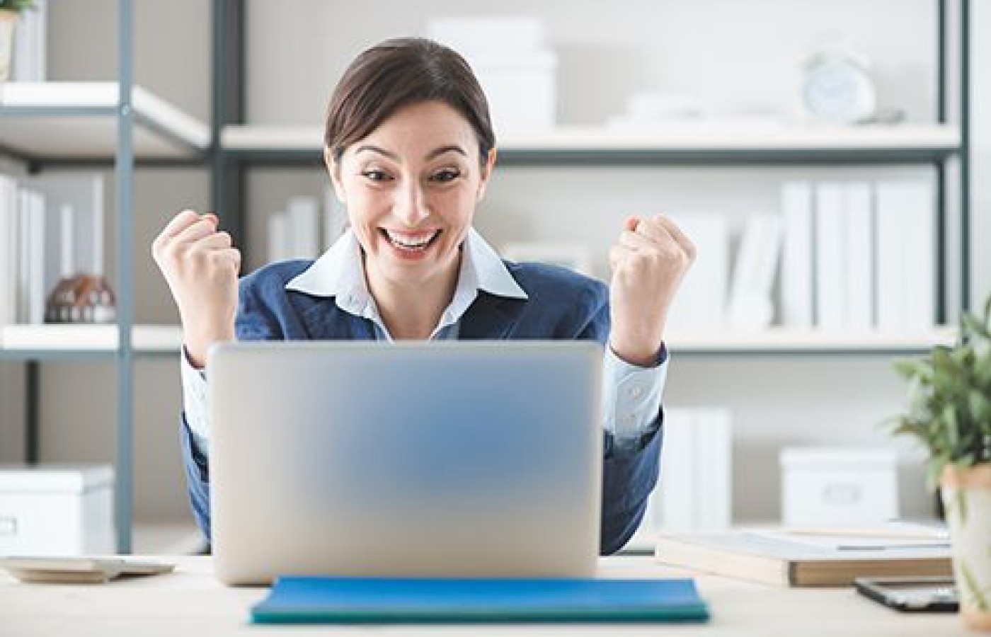 lady on computer