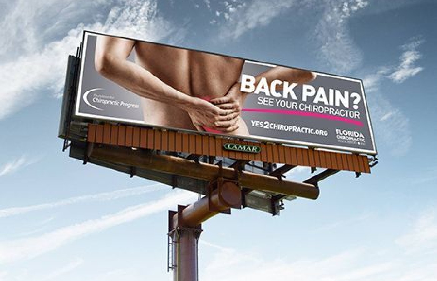 back pain billboard