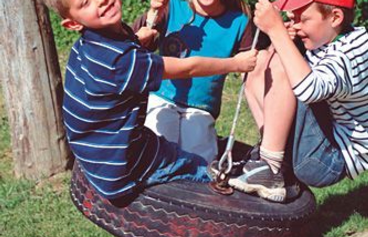 kids playing on swing