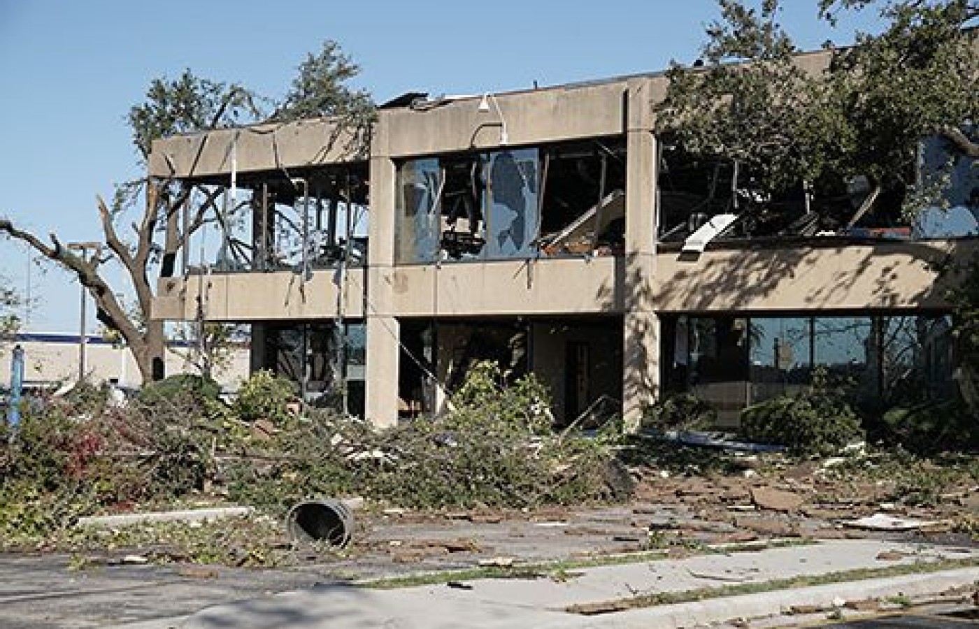 tornado damage to Parker University